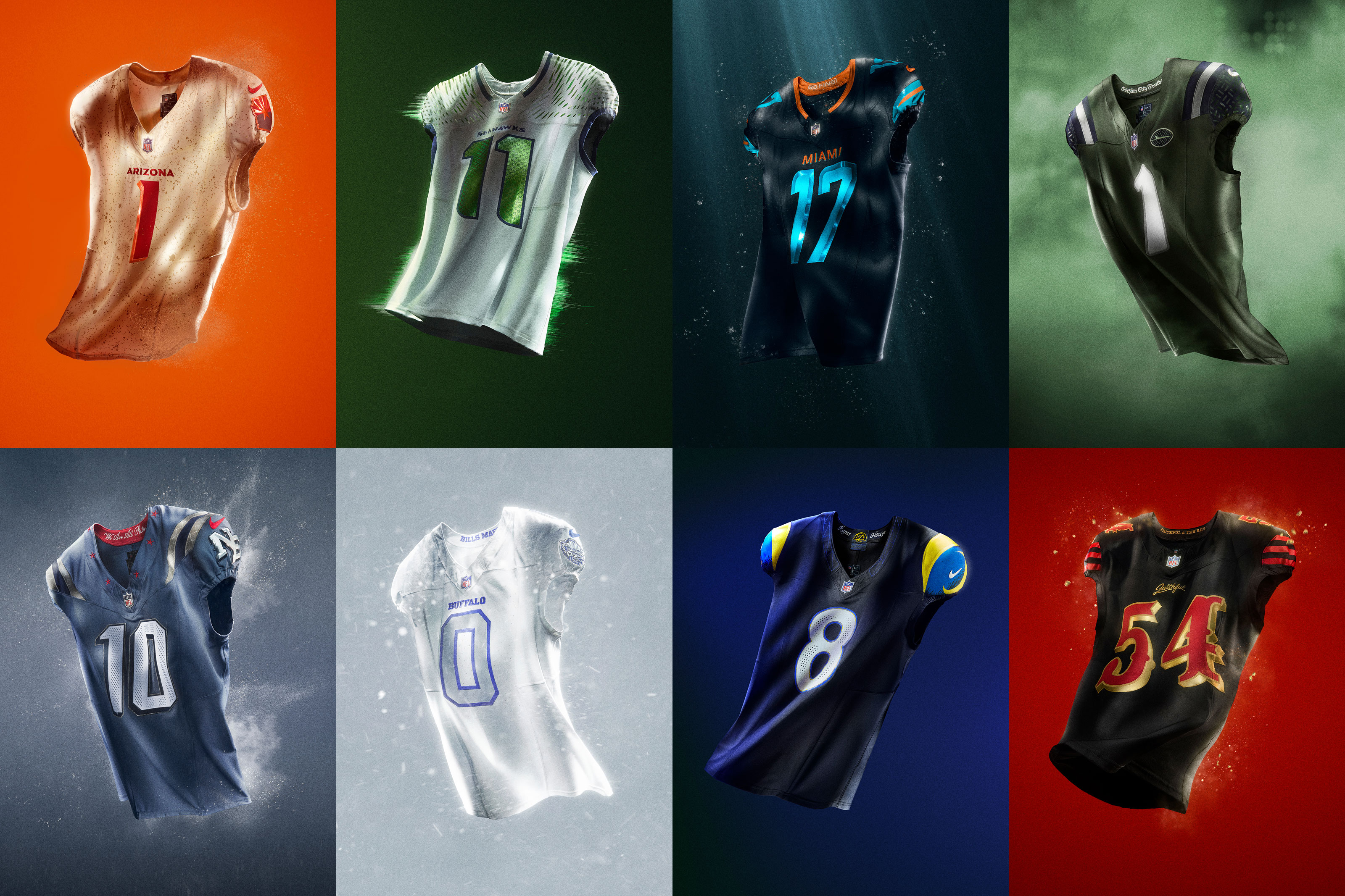 NikeとNFLが2025年Rivalriesユニフォームを発表、アスリートと