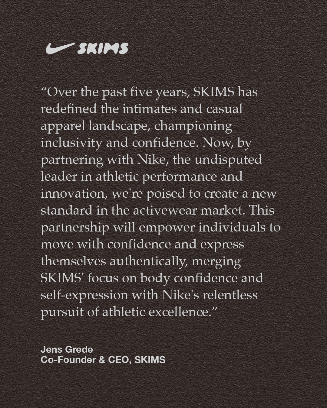 NIKE, Inc. 与SKIMS 携手推出全新女性品牌：NikeSKIMS —