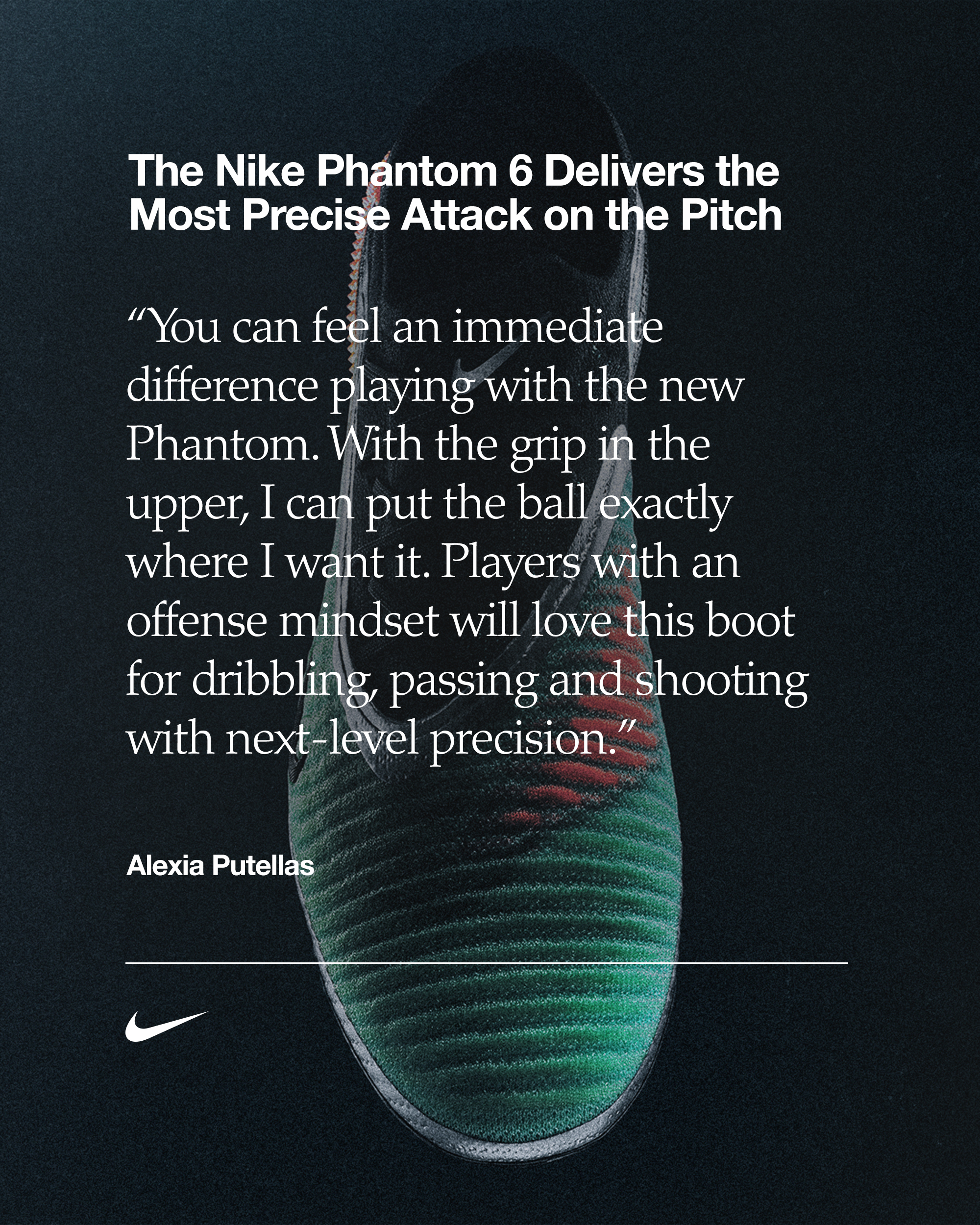 ナイキ ファントム 6、かつてない高精度での攻撃を可能に — NIKE