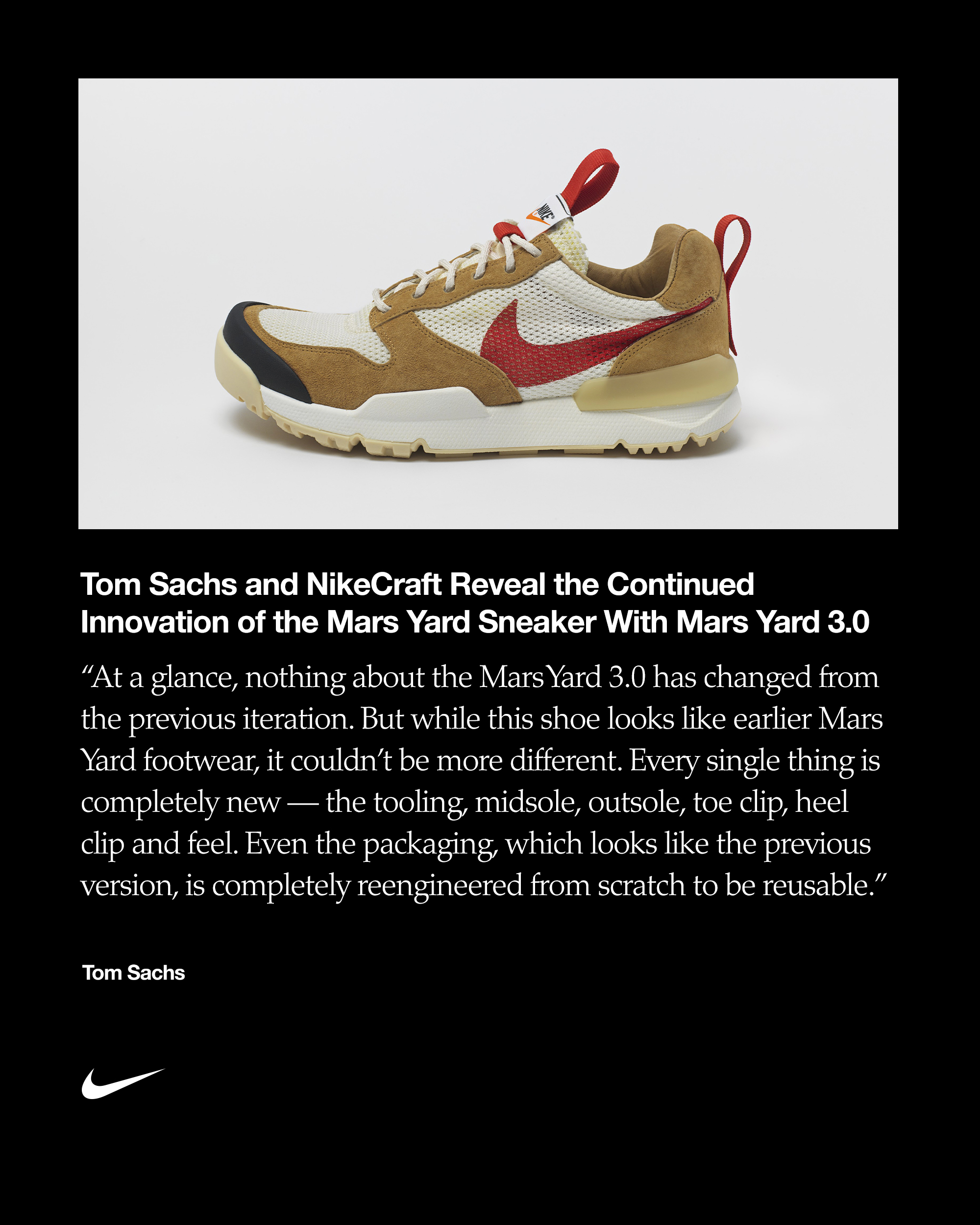 Tom Sachs and NikeCraft Reveal the Continued Innovation of