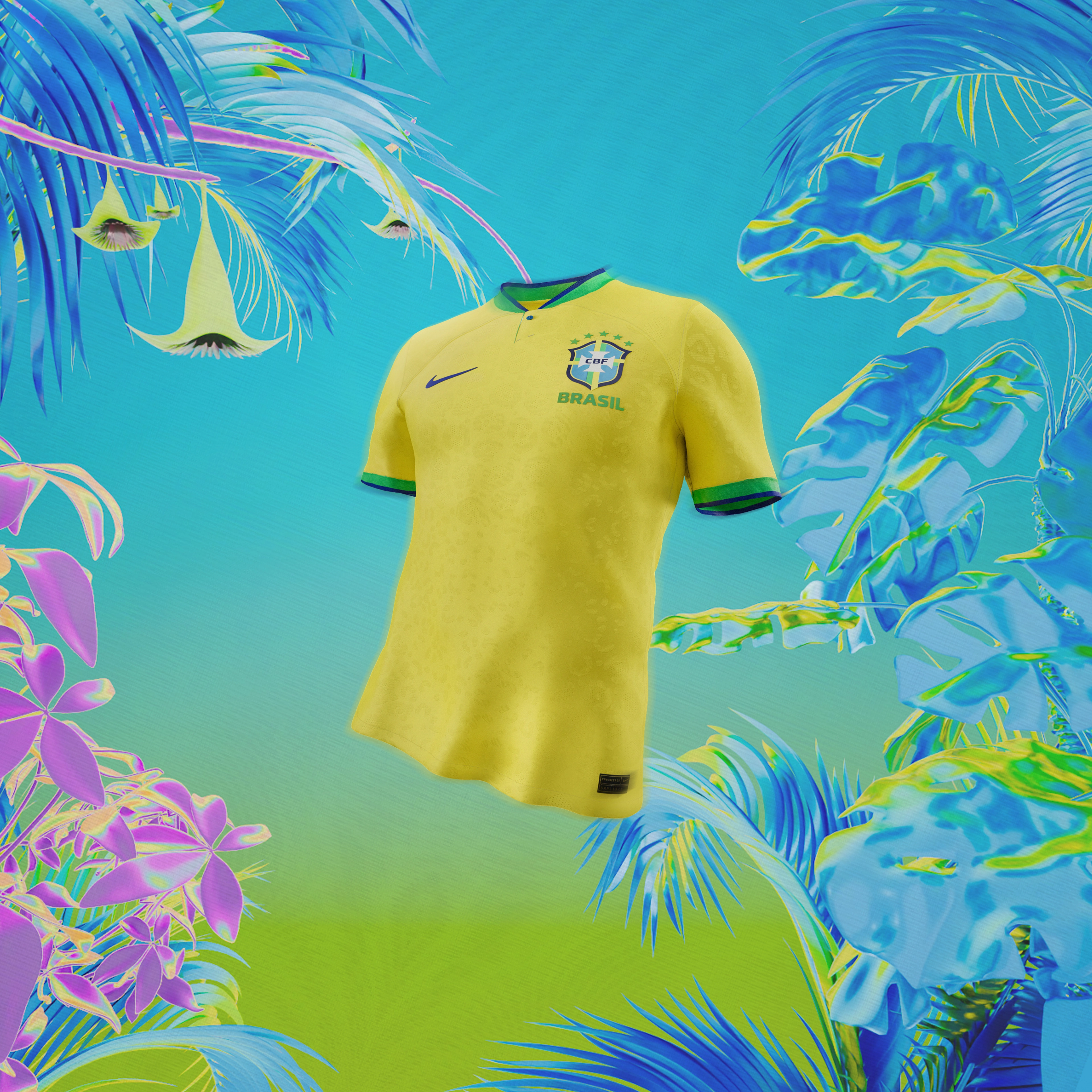 Nike 2022 National Team Football Kits Collections Brazil Home