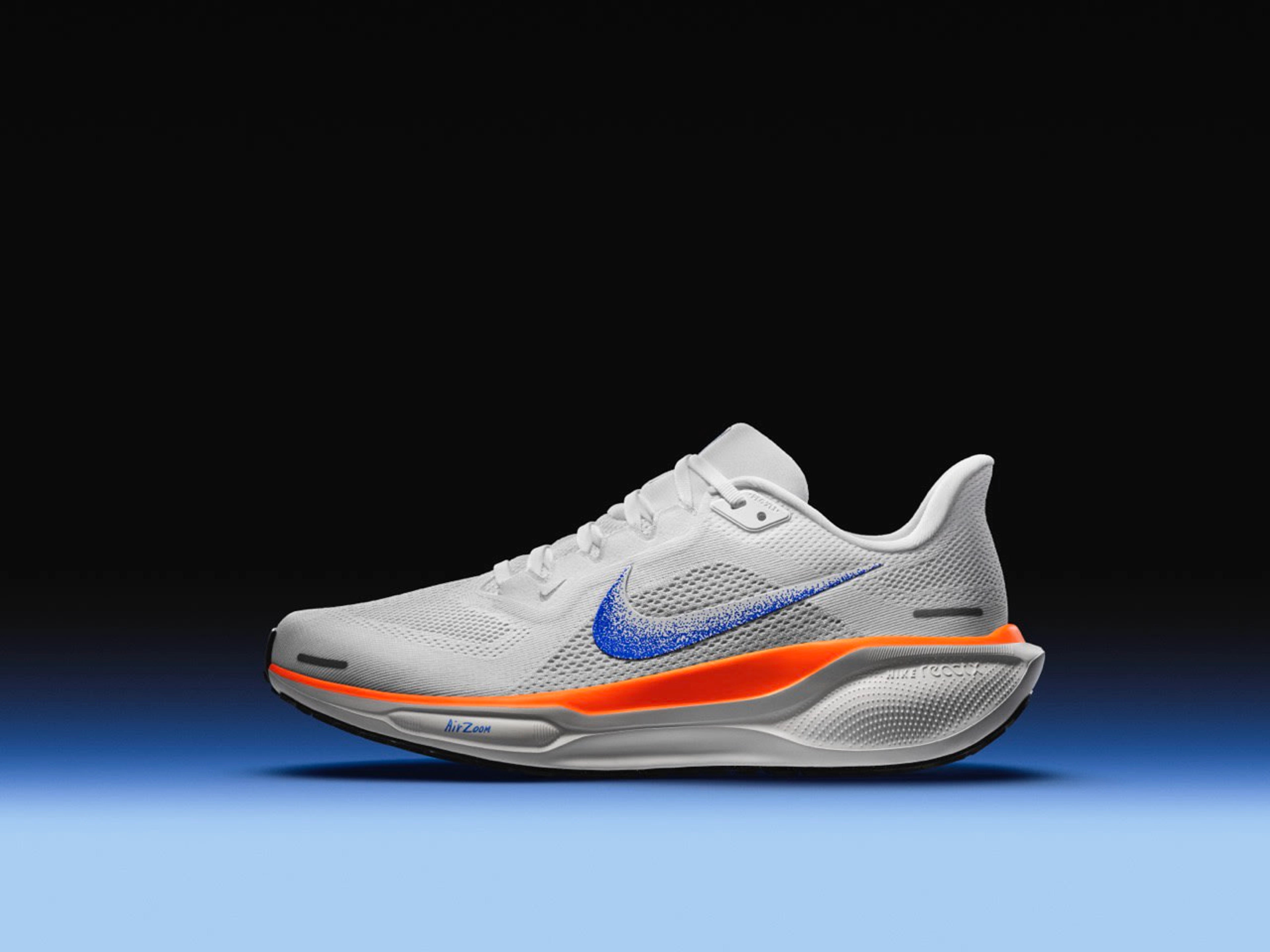 Left view of the Nike Pegasus 41 in white.